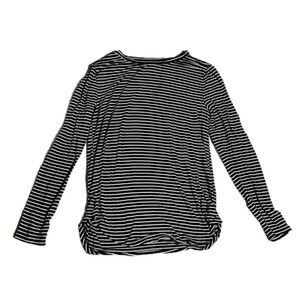 𝅺BLACK and white striped old navy long sleeve tee